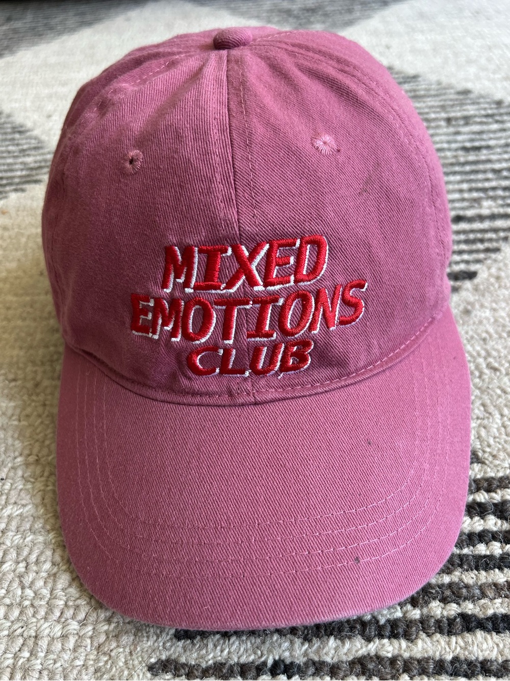 Bershka "Mixed Emotions Club" Embroidered Baseball Cap